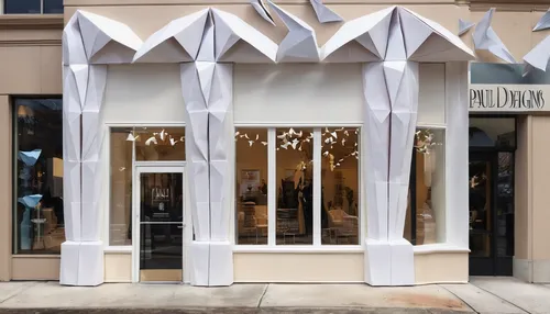 Design a captivating storefront for Paul Jr Designs,display window,awnings,storefront,store front,shop-window,store fronts,shop window,pop up gazebo,awning,dress shop,store window,shopwindow,boutique,