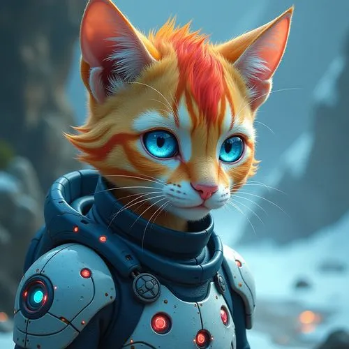 eqecat,mae,orange tabby cat,firestar,cathala,kittani,Conceptual Art,Sci-Fi,Sci-Fi 03