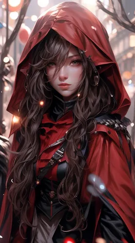 red riding hood,red coat,little red riding hood,nightingale,scarlet sail,monsoon banner,cg artwork,red,artemisia,assassin,blood maple,poker primrose,candela,red banner,fantasy portrait,red sail,portrait background,red cape,swordswoman,cheshire