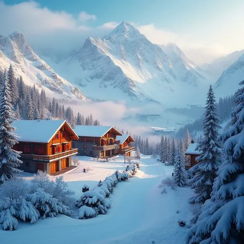 snow landscape,snowy landscape,mountain huts,winter landscape,alpine village,house in mountains,mountain hut,winter village,winter background,christmas landscape,winter house,house in the mountains,snowy mountains,the cabin in the mountains,mountain village,the alps,ski resort,alpine landscape,mountain settlement,christmas snowy background,Photography,General,Realistic