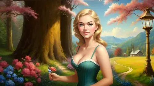 fantasy picture,margaery,fantasy art,galadriel,fairy tale character,fantasy portrait,margairaz,faires,rapunzel,faerie,elsa,fantasy woman,spring background,elven flower,lorien,springtime background,janna,landscape background,tuatha,celtic woman