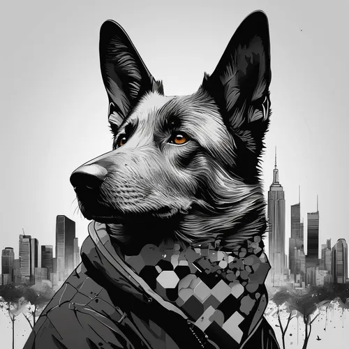 gsd,german shepherd,jackal,police dog,city ​​portrait,german shepherd dog,vigilant dog,black shepherd,bohemian shepherd,dog illustration,working dog,a police dog,canidae,wolfdog,wolf,king shepherd,canine,street dog,alsatian,australian cattle dog,Conceptual Art,Graffiti Art,Graffiti Art 03