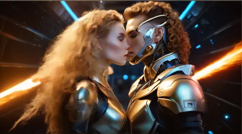 valerian,symetra,passengers,girl kiss,gemini,cg artwork,nova,star ship,sci fi,forbidden love,connection,scifi,into each other,dispute,alliance,smooch,first kiss,sterntaler,sci - fi,sci-fi