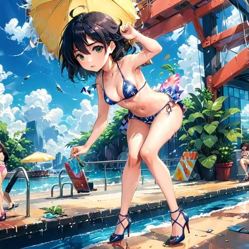 tsugumi,summer background,himawari,sanya,haruhi,filia,Anime,Anime,Realistic