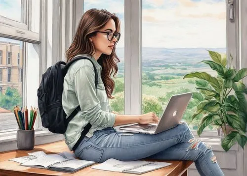 girl studying,girl at the computer,girl drawing,world digital painting,study room,study,student,college student,girl sitting,estudiante,tutor,background vector,donsky,illustrator,digital painting,studii,studious,sci fiction illustration,watercolourist,colored pencil background,Conceptual Art,Daily,Daily 17