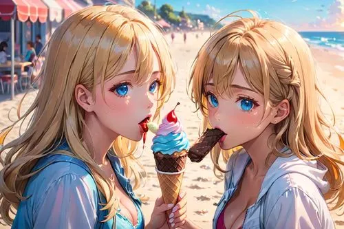 ice cream on stick,ice creams,kawaii ice cream,ice cream,popsicle,icecream,popsicles,beach umbrella,ice cream stand,ice pop,sweet ice cream,ice popsicle,paletas,soft ice cream,gelati,glace,summer umbrella,icepop,ice cream cones,shaved ice,Anime,Anime,Realistic