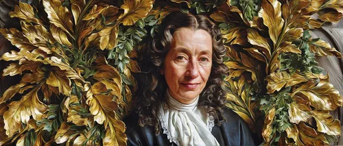 golden wreath,botticelli,prussian asparagus,magistrate,gold foil laurel,woman of straw,benedict herb,laurel wreath,cepora judith,leonardo devinci,kooikerhondje,groenendael,bacchus,floral garland,cockerel,gougère,mary-gold,portrait of christi,lokportrait,gold leaves,Conceptual Art,Graffiti Art,Graffiti Art 02