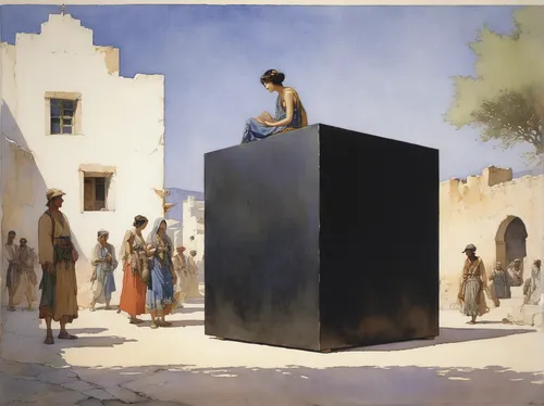 woman at the well,nizwa,nizwa souq,libya,caravansary,in madaba,qasr al watan,bedouin,orientalism,ostuni,jordanian,empty tomb,djerba,essaouira,al qudra,marrakech,karnak,contemporary witnesses,church painting,holocaust memorial,Illustration,Paper based,Paper Based 23