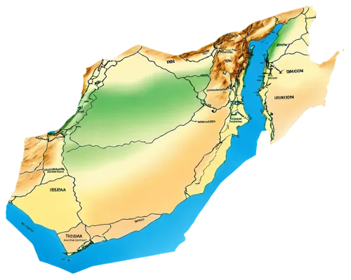 Political map, Middle East region, Israel country border, Iran country border, geographical features, deserts, mountains, rivers, lakes, roads, cities, capital cities, Tel Aviv, Jerusalem, Tehran, rea