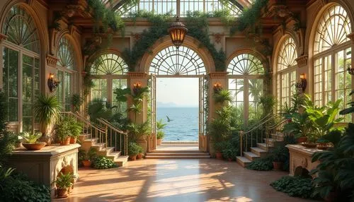 conservatory,orangery,greenhouse,sunroom,orangerie,mainau,palm house,haydarov,glasshouse,conservatories,winter garden,the palm house,villa balbianello,kykuit,bay window,gardens,loggia,balcony,pergola,montecarlo,Photography,General,Realistic