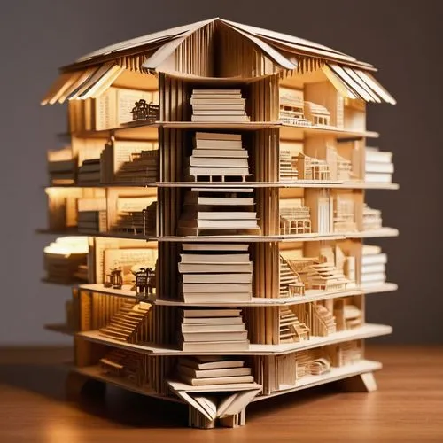 bookbuilding,dolls houses,miniature house,model house,book bindings,bookstand,dollhouses,paper art,bookcase,stack of books,miniaturist,bookshelf,stack book binder,printing house,spiral book,bird house,corrugated cardboard,timber house,book stack,wooden houses,Unique,Paper Cuts,Paper Cuts 03