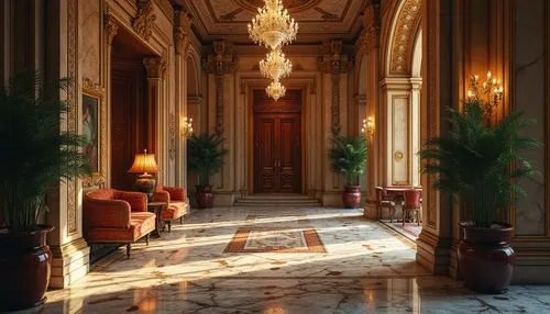 royal interior,ritzau,foyer,enfilade,hallway,entrance hall,corridor,europe palace,lobby,ornate room,ballroom,palazzo,kempinski,palladianism,villa farnesina,grandeur,paradores,marble palace,crown palace,entranceway,Photography,General,Realistic