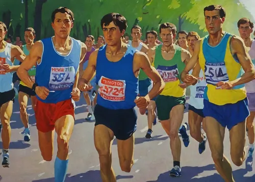 middle-distance running,long-distance running,racewalking,marathon,half-marathon,runners,modern pentathlon,oil painting on canvas,multi-sport event,half marathon,oil painting,start line,cross country running,european championship,800 metres,pentathlon,cross country,duathlon,4 × 400 metres relay,finish line,Art,Classical Oil Painting,Classical Oil Painting 27