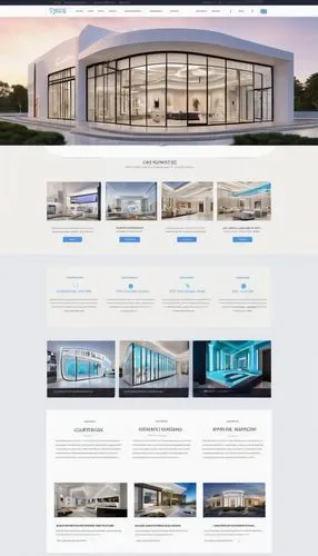 Modern website showcase, futuristic architecture, glass facade, steel beams, minimalist interior design, sleek lines, LED lighting, interactive screens, virtual reality experience, 3D product visualiz