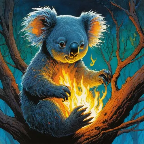 koala,koalas,cute koala,eucalypt,eucalyptus,koala bear,eucalypts,bunyip,marsupilami,vulpecula,marsudi,marsupial,kororareka,ironbark,wallabi,tree sloth,australian wildlife,kauri,gruffalo,dryandra,Illustration,Realistic Fantasy,Realistic Fantasy 04