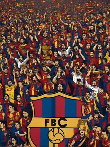 barca,the fan's background,football fans,non-sporting group,barcelona,banners,the sea of red,catalonia,clubs,fortress,the ground,sporting group,red banner,header,footbal,logo header,football,valencian,team spirit,party banner,Illustration,Black and White,Black and White 14