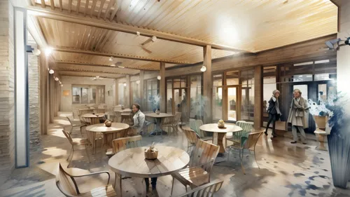 salt bar,breakfast room,japanese restaurant,core renovation,3d rendering,dining room,the coffee shop,loft,a restaurant,alpine restaurant,cafe,bistro,archidaily,boatyard,boutique hotel,renovation,scandinavian style,hanok,chefs kitchen,daylighting