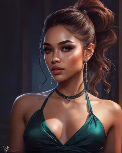 girl portrait,fantasy portrait,digital painting,moana,romantic portrait,jade,world digital painting,polynesian girl,young woman,girl drawing,bylina,emerald,jaya,portrait background,custom portrait,tiana,marina,digital art,barista,vanessa (butterfly),Conceptual Art,Fantasy,Fantasy 17