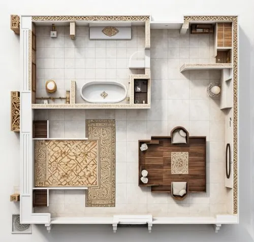 an overhead view of a small bathroom and dining area,floorplan home,habitaciones,floorplans,house floorplan,an apartment,shared apartment,floorplan,apartment,apartment house,floor plan,appartement,kit