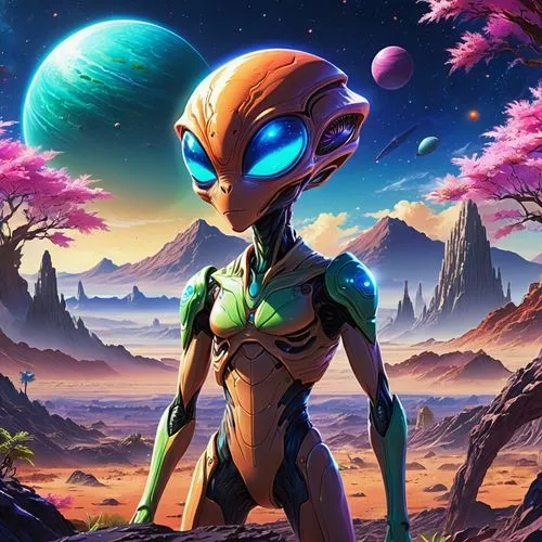 namurian,mekon,wildstar,seti,alien planet,zora,mantis,planet alien sky,alien warrior,scieszka,vados,platymantis,telos,extraterrestrial life,gek,celebi,zentraedi,vanu,extraterrestrial,alien world,Illustration,Japanese style,Japanese Style 03