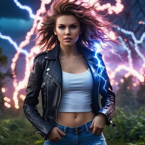 electrified,lightning,electric,electro,electricity,lightning bolt,high voltage,renegade,fierce,voltage,electric power,lightning storm,lightening,power icon,leather jacket,photoshop manipulation,thunderbolt,lightning strike,digital compositing,thunder,Photography,General,Realistic