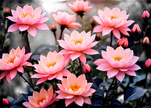 pink water lilies,pink tulips,pink flowers,lotus flowers,pink daisies,pink dahlias,flower background,japanese anemones,dahlia pink,pink chrysanthemums,siam tulip,pink petals,tulipa,beautiful flowers,tulip flowers,pink chrysanthemum,japanese anemone,lotuses,lotus hearts,splendor of flowers,Illustration,Realistic Fantasy,Realistic Fantasy 46