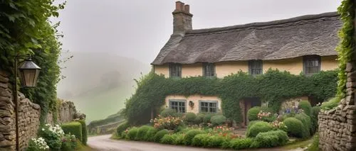 cotswolds,bibury,cottages,cotswold,cottage garden,thatched cottage,country cottage,foggy landscape,maisons,giverny,angleterre,auvers,home landscape,burford,normandy,auberge,dordogne,hameau,alsace,miniature house,Art,Artistic Painting,Artistic Painting 09