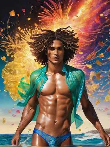 topher,brazilian athlete,aqualad,ulisses,decathlete,brazeau,Art,Classical Oil Painting,Classical Oil Painting 01