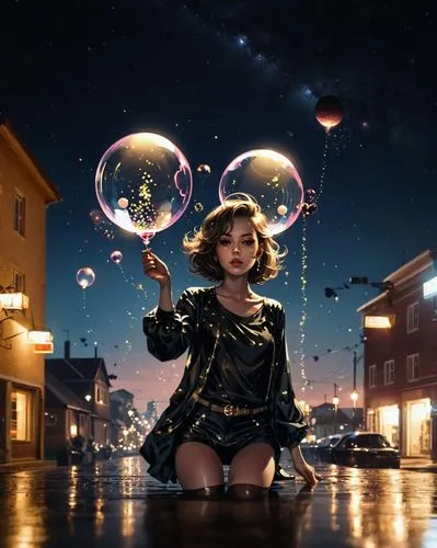 little girl with balloons,crystal ball-photography,soap bubble,bubbles,giant soap bubble,little girl with umbrella,soap bubbles,inflates soap bubbles,crystal ball,photo manipulation,bubbletent,girl with speech bubble,globes,digital compositing,bubble,think bubble,photoshop manipulation,bubble blower,little girl in wind,star balloons