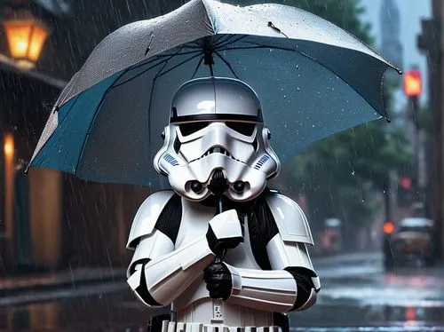 stormtrooper,storm troops,cg artwork,silver rain,darth wader,raindops,protection from rain,man with umbrella,rain protection,darth vader,droids,vader,imperial,boba fett,bb8-droid,star wars,starwars,republic,umbrella,heavy rain,Photography,General,Natural