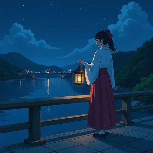 chuseok,lanterns,romantic scene,tanabata,night scene,romantic night