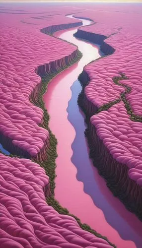 river delta,acid lake,flowerful desert,pink beach,river landscape,purple landscape,coral pink sand dunes,argentina desert,lava river,pink grass,a river,pink sand dunes,virtual landscape,desert landscape,riverlands,desert desert landscape,futuristic landscape,riverbeds,desert coral,waterscape,Illustration,Realistic Fantasy,Realistic Fantasy 03