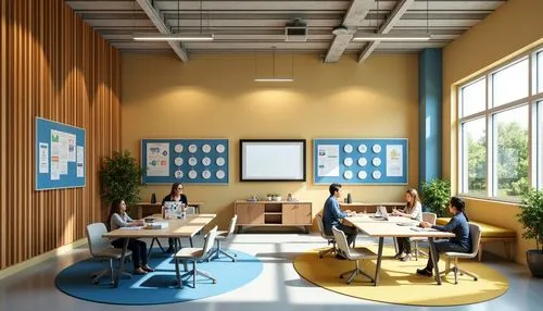 modern office,school design,offices,blur office background,daylighting,conference room,creative office,staffroom,study room,meeting room,working space,search interior solutions,collaboratory,bureaux,ideacentre,lunchroom,steelcase,office automation,3d rendering,modern decor