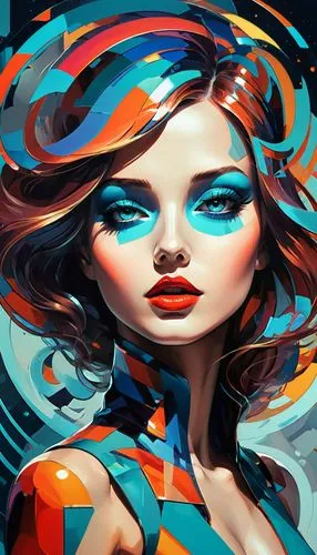 nielly,cool pop art,viveros,fluidity,pop art style,art painting,Conceptual Art,Sci-Fi,Sci-Fi 06