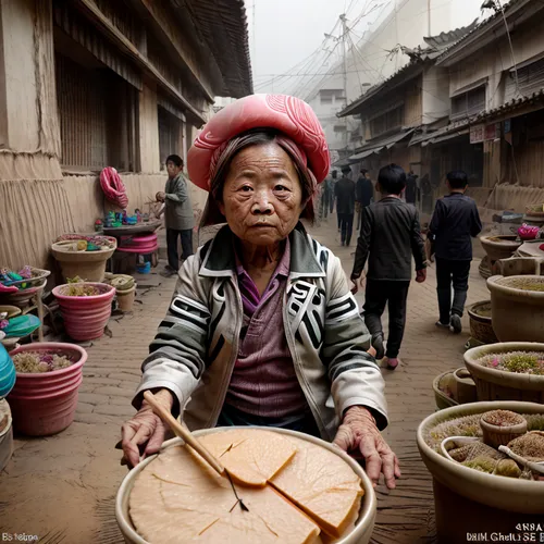 basket weaver,tibetan food,basket maker,girl with bread-and-butter,asian conical hat,vietnamese woman,yunnan,xinjiang,vendor,tibetan bowls,anhui cuisine,guizhou,guilin,woman holding pie,ha noi,traditional chinese musical instruments,huaiyang cuisine,cha siu bao,chinese cuisine,peddler