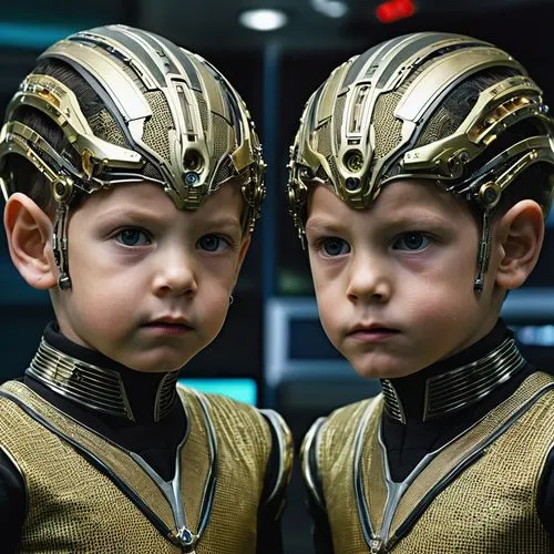 Borg Assimilated Twin Boys in Star Trek Kelvin Timeline, 2010 Hollywood Style, Assimilation,Compliance, Robotization, Perfection, Hybridization,Singularity,Resistance Is Futile,stamets,bajoran,osirian