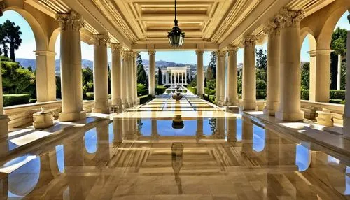 zappeion,reflecting pool,marble palace,beverly hills,beverly hills hotel,orangerie,peristyle,amanresorts,colonnade,sursock,rosecliff,colonnades,villa d'este,pillars,villa borghese,belvedere,portico,neoclassical,belek,columns,Conceptual Art,Fantasy,Fantasy 07