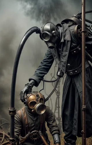 steampunk,diving helmet,gas welder,respirator,welder,welders,steelworker,steel helmet,gas mask,respirators,acetylene,poison gas,iron mask hero,breathing apparatus,extraction,german helmet,blacksmith,respiratory protection,diving equipment,protective clothing