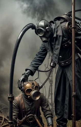 steampunk,diving helmet,gas welder,respirator,welder,welders,steelworker,steel helmet,gas mask,respirators,acetylene,poison gas,iron mask hero,breathing apparatus,extraction,german helmet,blacksmith,r