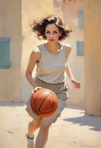 woman's basketball,basketball player,outdoor basketball,basketball,woman playing,basket,sprint woman,sports girl,streetball,basket maker,girl with a wheel,women's basketball,street sports,girls basketball,basket weaver,woman playing tennis,basketball shoe,playing sports,wall & ball sports,little girl in wind,Digital Art,Impressionism