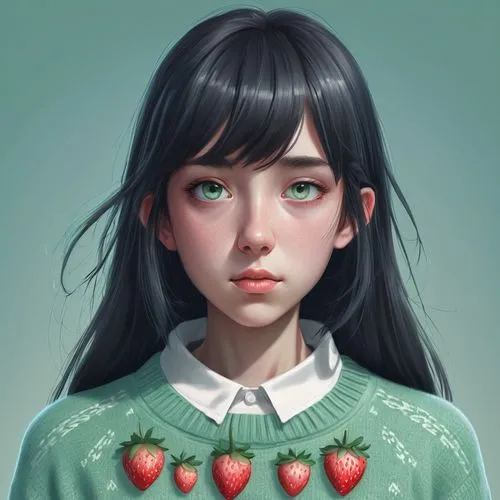 chryste,worried girl,marinette,dia,girl portrait,digital painting,Conceptual Art,Fantasy,Fantasy 01