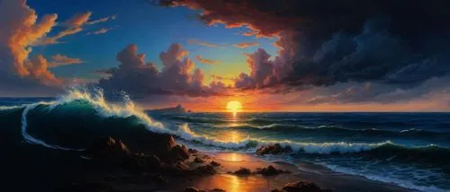 tidal wave,wieslaw,seascape,sea landscape,ocean background,sun and sea,sea storm,ocean waves,hildebrandt,the endless sea,dubbeldam,ocean,morningtide,sea night,sea fantasy,god of the sea,coast sunset,nestruev,aivazovsky,fire and water