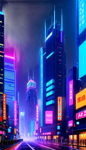 colorful city,shinjuku,cityscape,fantasy city,tokyo city,shanghai,city scape,city at night,futuristic landscape,tokyo,chongqing,city skyline,metropolis,city lights,taipei,world digital painting,cyberpunk,city trans,nanjing,city highway,Illustration,Japanese style,Japanese Style 03