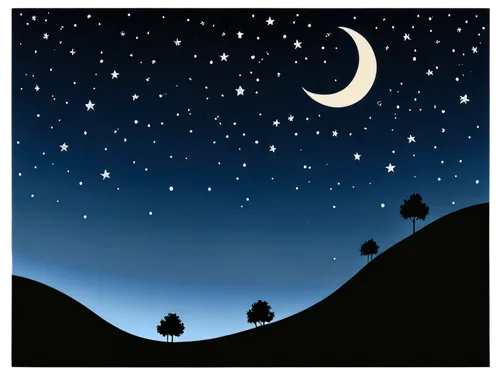 moon and star background,background vector,moonlighted,moonlit night,night scene,night stars,ratri,the night of kupala,night sky,landscape background,night star,cartoon video game background,nightsky,crescent moon,noctuid,nightscape,noturus,night image,derivable,nacht,Illustration,Black and White,Black and White 34