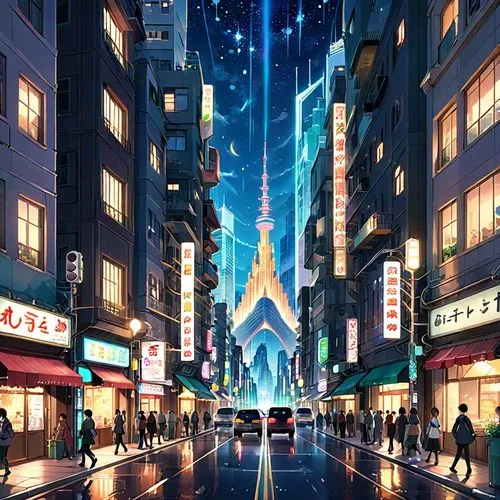 tokyo city,shinjuku,cybercity,kabukicho,kabukiman,tokyo,Anime,Anime,Traditional