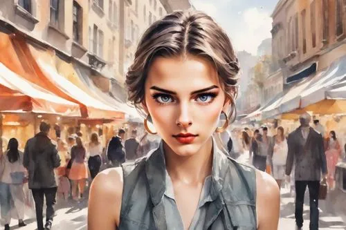 world digital painting,paris clip art,shopgirl,french digital background,city ​​portrait,parisienne,eretria,donsky,woman shopping,talaash,woman at cafe,caddesi,woman walking,dilek,girl in a long,farhadi,delvaux,girl walking away,young model istanbul,selen,Digital Art,Watercolor