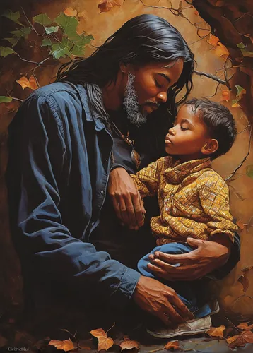 father with child,father's love,merciful father,father,jesus child,christ child,benediction of god the father,holy family,the father of the child,church painting,god the father,oil painting on canvas,man praying,reconciliation,birth of christ,jesus in the arms of mary,oil painting,abraham,the manger,boy praying,Illustration,American Style,American Style 07