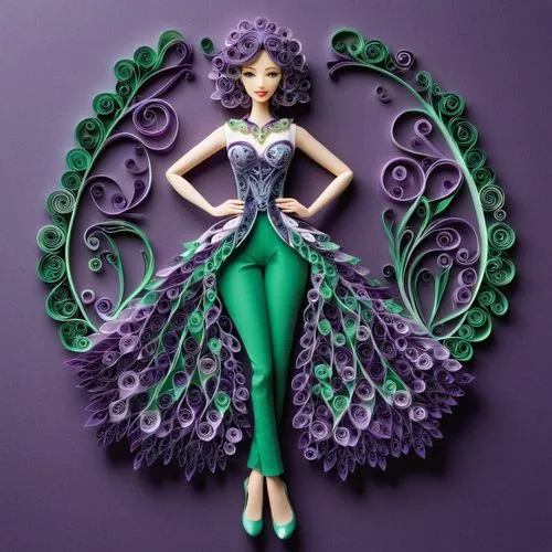 tiana,rapunzel,green mermaid scale,tink,tinkerbell,rosa 'the fairy,Unique,Paper Cuts,Paper Cuts 09