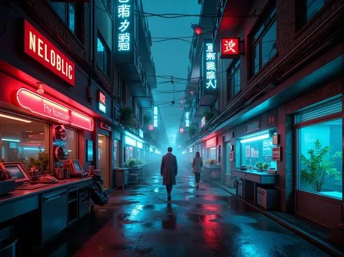 neon coffee,cyberpunk,shinjuku,neon sign,bladerunner,neon light,neon ghosts,alleyway,tokyo,alley,meguro,neon tea,diner,tokyo city,neon lights,neon,neons,blue rain,kamurocho,akiba