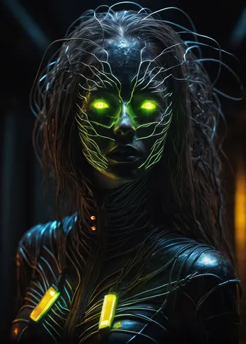 electro,medusa gorgon,darth talon,alien warrior,medusa,neon body painting,cyborg,the enchantress,voodoo woman,woman frog,sci fi,predator,symetra,strix nebulosa,sci fiction illustration,et,neon human resources,crocodile woman,nebula guardian,gorgon,Photography,Documentary Photography,Documentary Photography 21